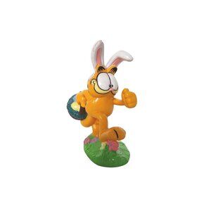 Vintage Garfield Easter Bunny Ears Figure Toy Figurine Egg Basket Hunting Paws